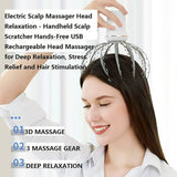 Portable Electric Octopus Head Massager with 12 Massage Claws