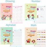 Sank Magic Practice Book (4 BOOKS+10 INK REFILL+GRIP)