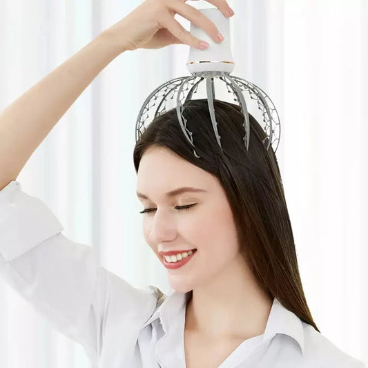 Portable Electric Octopus Head Massager with 12 Massage Claws